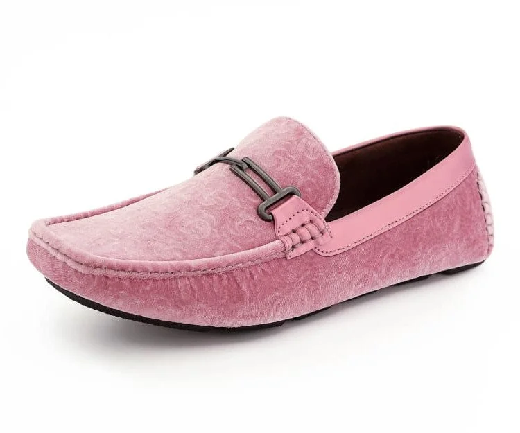 Men's loafers with a leather lacing systemRoberto Pink