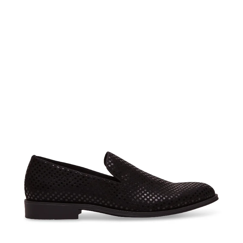 Men's loafers with a perforated leather upper for ventilationBerton Casual Shoe BLACK/BLACK