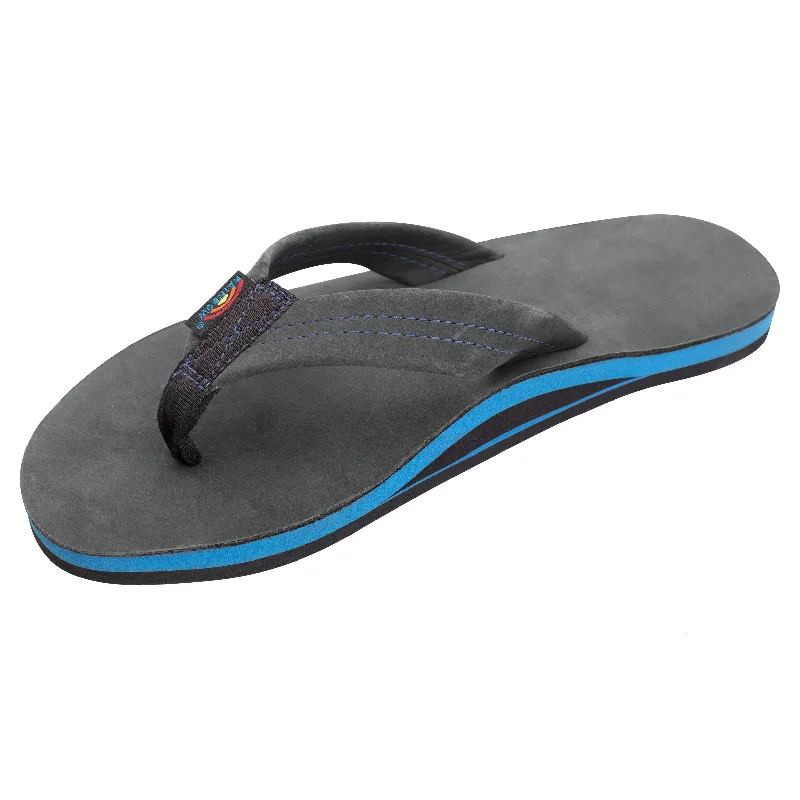 Men's sandals with a leather lining for comfortMen's sandals with a leather lining for comfortRainbow Men's Black Leather Sandals Premier Blues - Black Blue midsole Men's sandals with a leather lining for comfortMen's sandals with a leather lining for comfortRainbow Men's Black Leather Sandals Premier Blues - Black Blue midsole