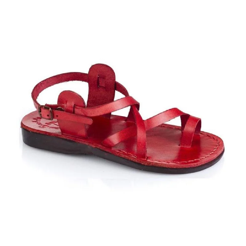 Men's sandals with a leather lining for comfortThe Good Shepherd Buckle - Leather Toe Loop Sandal | Red Men's sandals with a leather lining for comfortThe Good Shepherd Buckle - Leather Toe Loop Sandal | Red