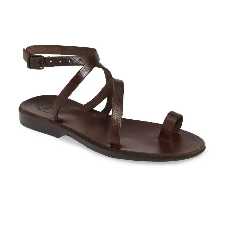 Men's leather sandals with an adjustable strapMara - Leather Thin Ankle Strap Sandal | Brown Men's leather sandals with an adjustable strapMara - Leather Thin Ankle Strap Sandal | Brown