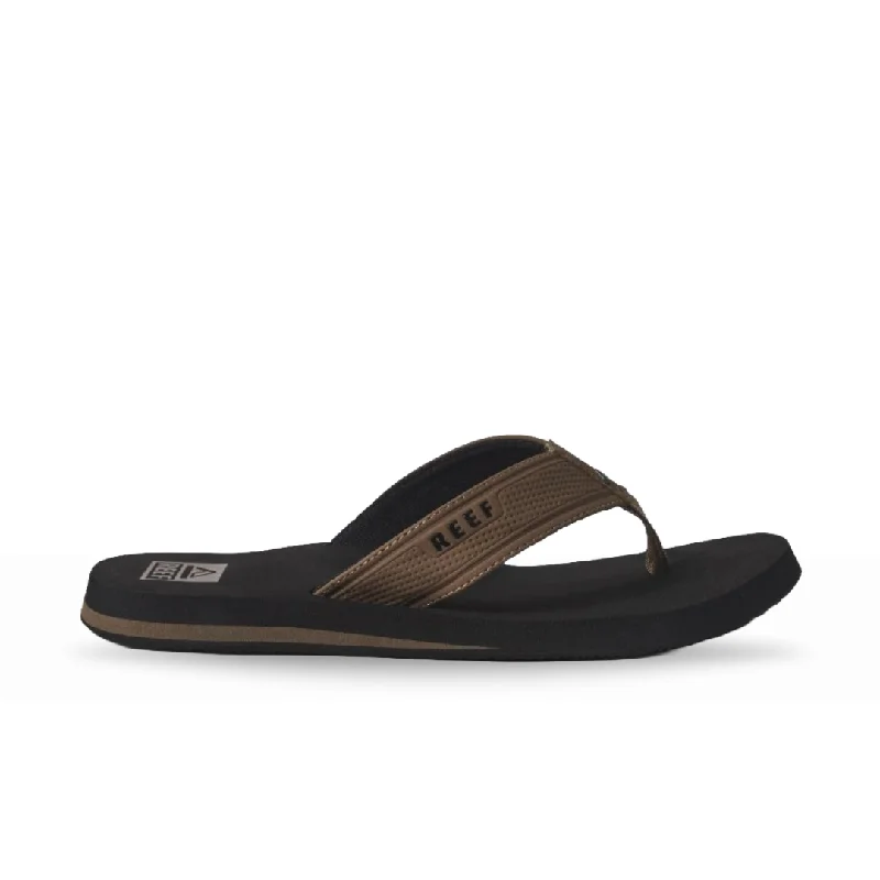 Men's sandals with a durable outer soleReef Men's The Layback - Black/Tan