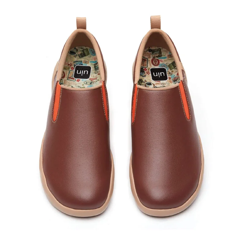 Men's loafers with a low - heeled designBrown Cuenca Men
