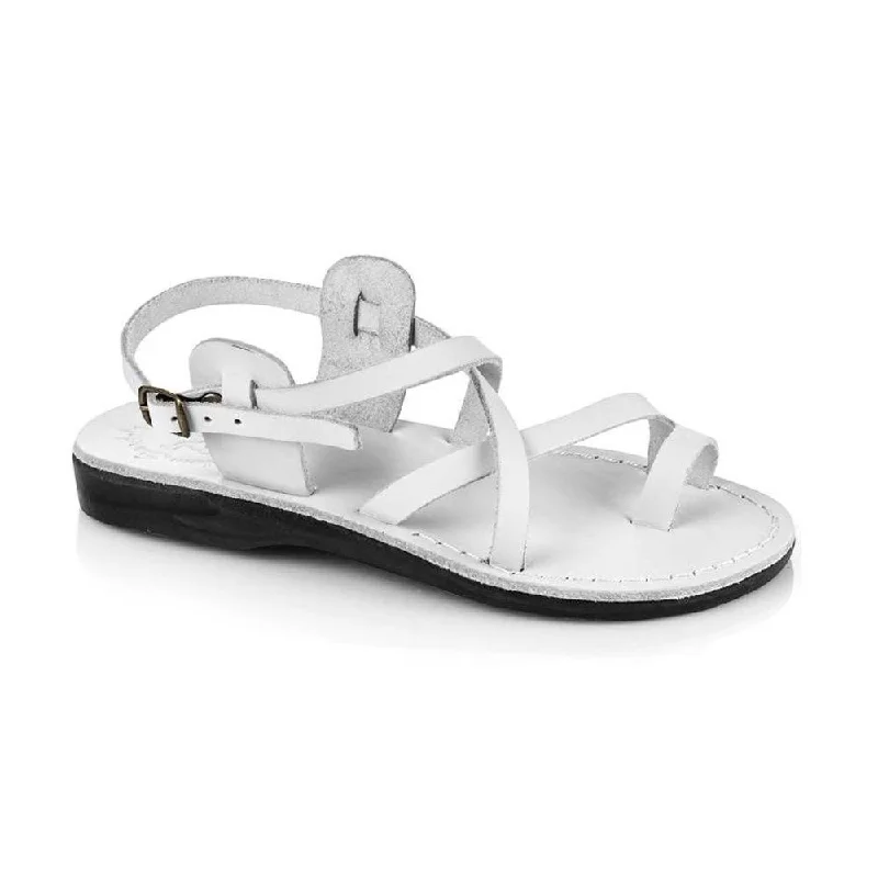 Flip - flop style men's sandals for beach wearThe Good Shepherd Buckle - Leather Toe Loop Sandal | White Flip - flop style men's sandals for beach wearThe Good Shepherd Buckle - Leather Toe Loop Sandal | White