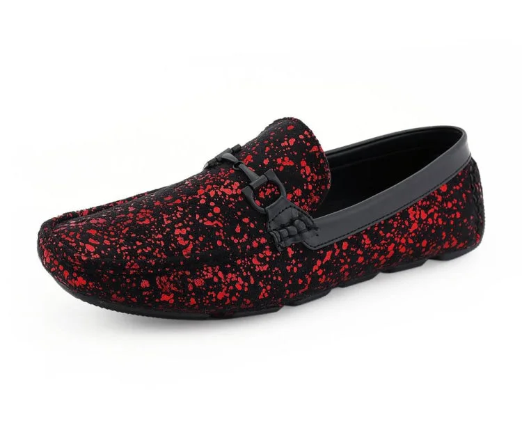 Men's leather loafers with a penny slotMonty Red