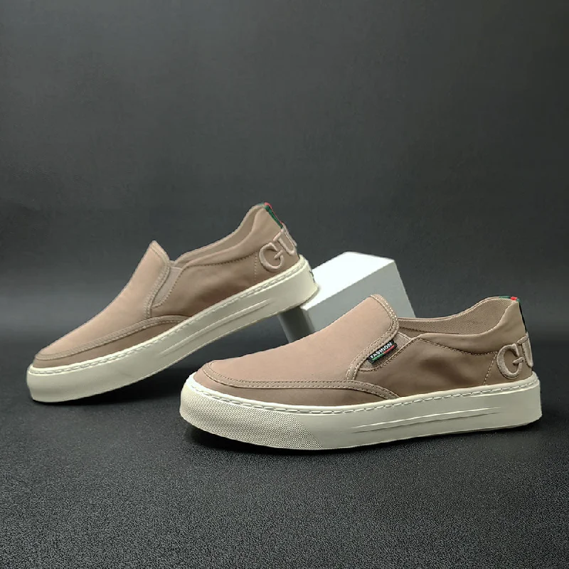 Men's loafers with a rubber sole for durabilityMen Minimalist Breathable Canvas Casual Loafers