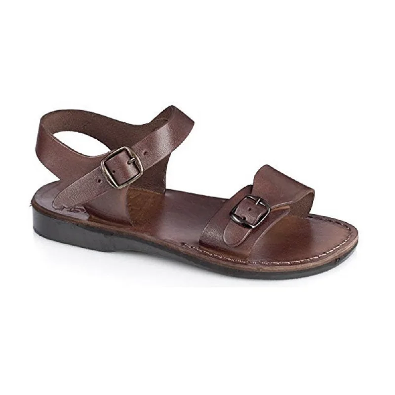 Men's sandals with a decorative buckle or charmThe Original - Leather Adjustable Strap Sandal | Brown Men's sandals with a decorative buckle or charmThe Original - Leather Adjustable Strap Sandal | Brown