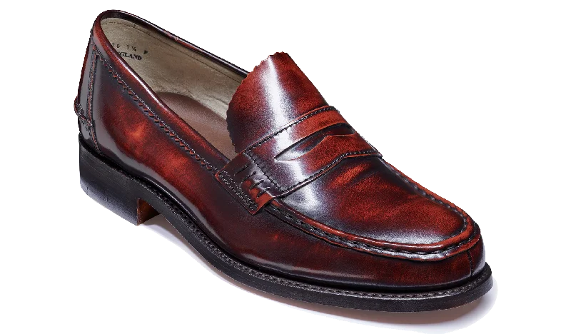 Men's loafers in a neutral color like black or brownCaruso - Cognac Hi-Shine