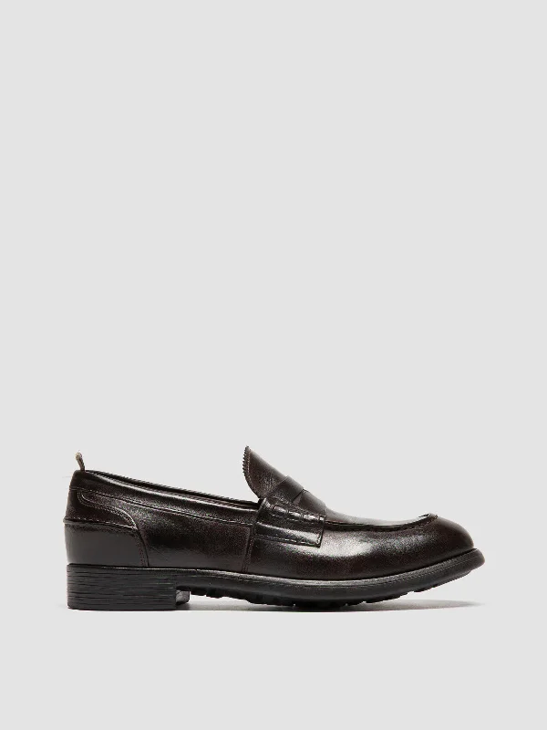 Suede men's loafers for a soft and luxurious feelCHRONICLE 056 - Brown Leather Penny Loafers