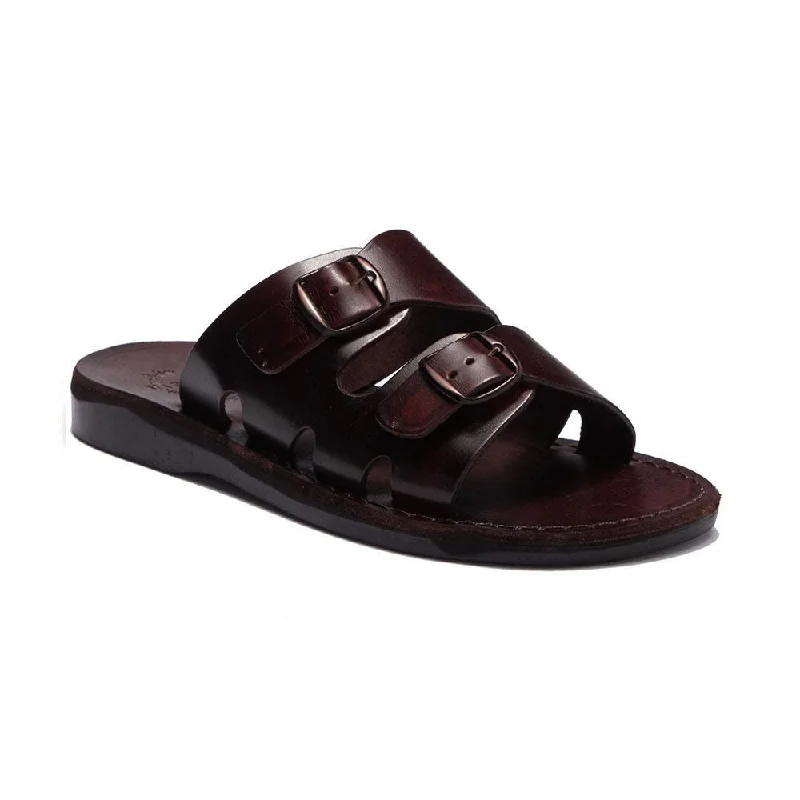 Men's sandals with a shock - absorbing insoleMen's sandals with a shock - absorbing insoleBarnabas - Leather Double Buckle Sandal | Brown Men's sandals with a shock - absorbing insoleMen's sandals with a shock - absorbing insoleBarnabas - Leather Double Buckle Sandal | Brown