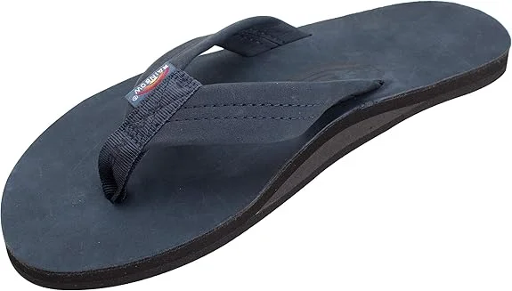 Men's leather sandals with an adjustable strapMen's leather sandals with an adjustable strapRainbow Men's Black Leather Sandals Premier Single Layer - Black Men's leather sandals with an adjustable strapMen's leather sandals with an adjustable strapRainbow Men's Black Leather Sandals Premier Single Layer - Black