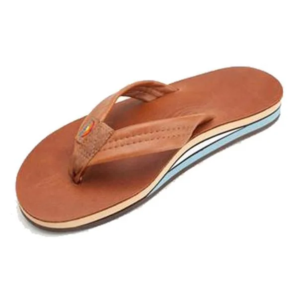 Men's sandals with a contrast stitching detailMen's sandals with a contrast stitching detailRainbow Sandals Men's Classic Tan Double Thick Leather Flip Flops - Tan blue midsole Men's sandals with a contrast stitching detailMen's sandals with a contrast stitching detailRainbow Sandals Men's Classic Tan Double Thick Leather Flip Flops - Tan blue midsole