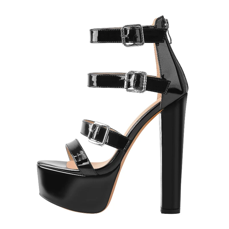 Flip - flop style men's sandals for beach wear Onlymaker Sandals Platform Chunky High Heels
