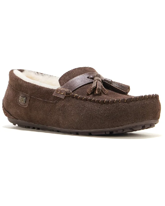 Men's slippers with a padded collar for comfort Australia Luxe Collective Hamilton Leather Slipper