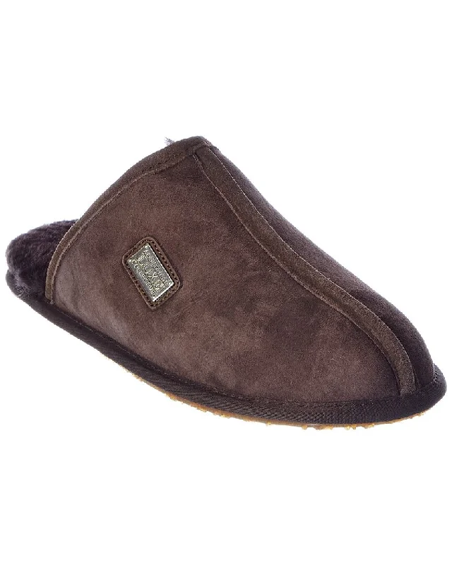 Leather men's slippers with a mule style Australia Luxe Collective Closed Suede Mules