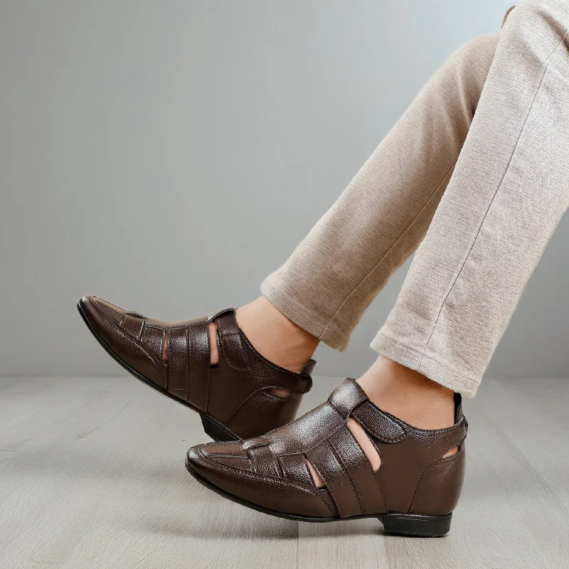 Men's sandals with a stretchy strap for a better fit BXXY 3 Inch (7.6 cm) Hidden Height Increasing Casual Roman Sandals for Men Men's sandals with a stretchy strap for a better fit BXXY 3 Inch (7.6 cm) Hidden Height Increasing Casual Roman Sandals for Men