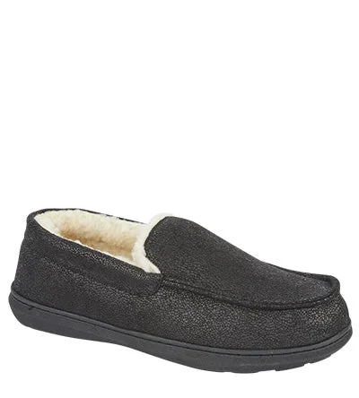 Men's slippers with a decorative pom - pom or tassel LJR SPENCER GIFT BOXED BLACK