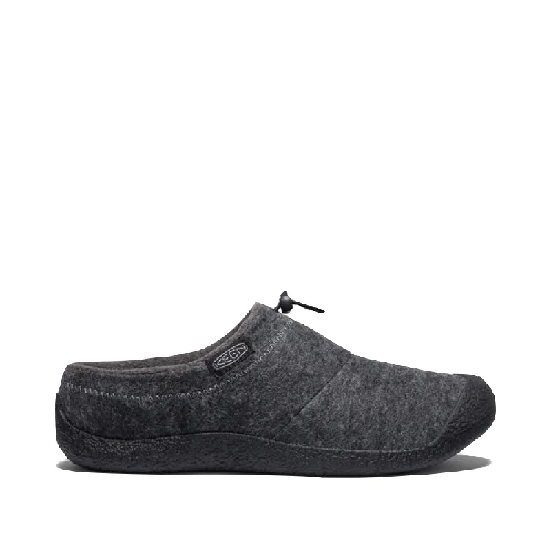 Men's slippers with a rubber sole for outdoor use KEEN Men's Howser III Slide Slipper in Charcoal Grey