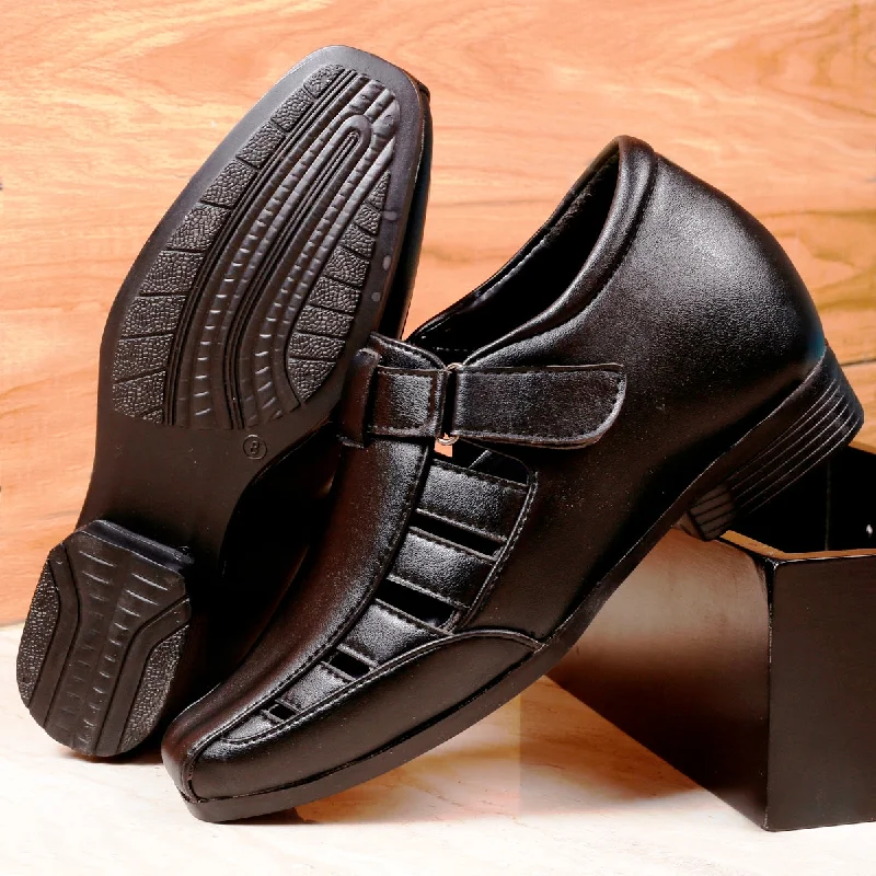 Men's sandals with a pointed toe for a stylish look Men's 3 Inch Hidden Height Increasing Elevator Velcro Sandals Men's sandals with a pointed toe for a stylish look Men's 3 Inch Hidden Height Increasing Elevator Velcro Sandals