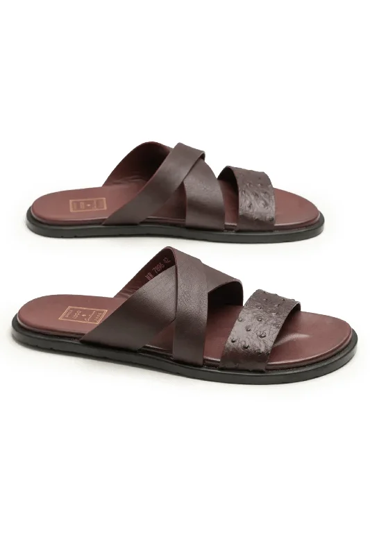 Men's plush slippers with a faux fur lining LOGO 7896 MRA