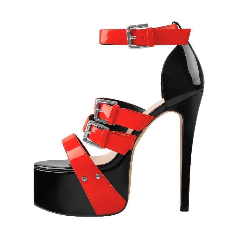 Men's sandals with a flexible sole for easy movement Platform Stiletto High Heels Buckle Sandals Men's sandals with a flexible sole for easy movement Platform Stiletto High Heels Buckle Sandals