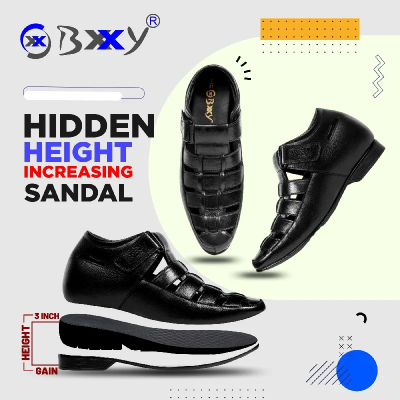 Men's sandals with a flexible sole for easy movement BXXY 3 Inch Hidden Height Increasing Casual Roman Sandals For Men Men's sandals with a flexible sole for easy movement BXXY 3 Inch Hidden Height Increasing Casual Roman Sandals For Men