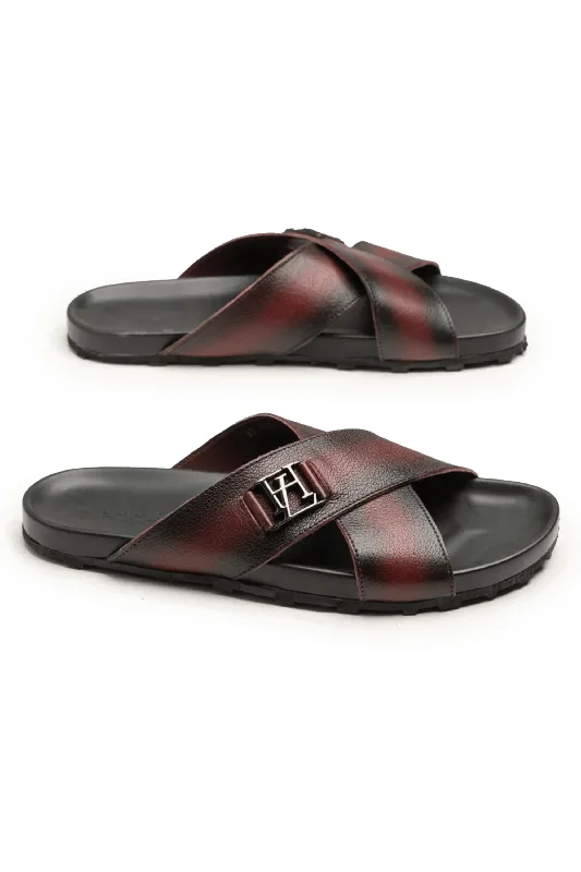 Men's slippers with a padded collar for comfort LOGO 7922 MRA