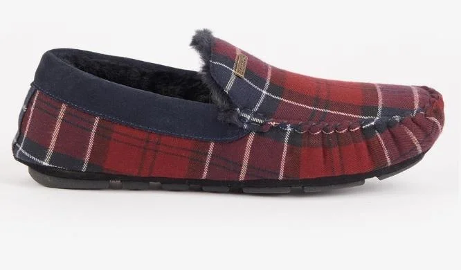 Men's slippers with a rubber sole for outdoor use MONTY CORDOVAN SLIPPERS