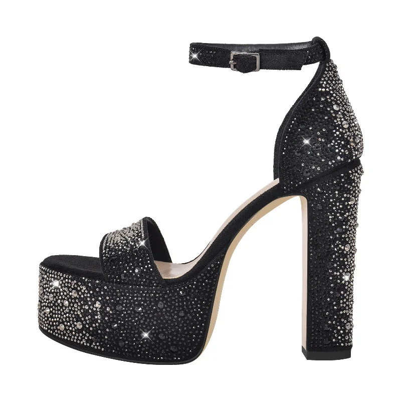 Men's sandals with a toe post design Rhinestone Round Toe Platform Ankle Strap Sandals Men's sandals with a toe post design Rhinestone Round Toe Platform Ankle Strap Sandals