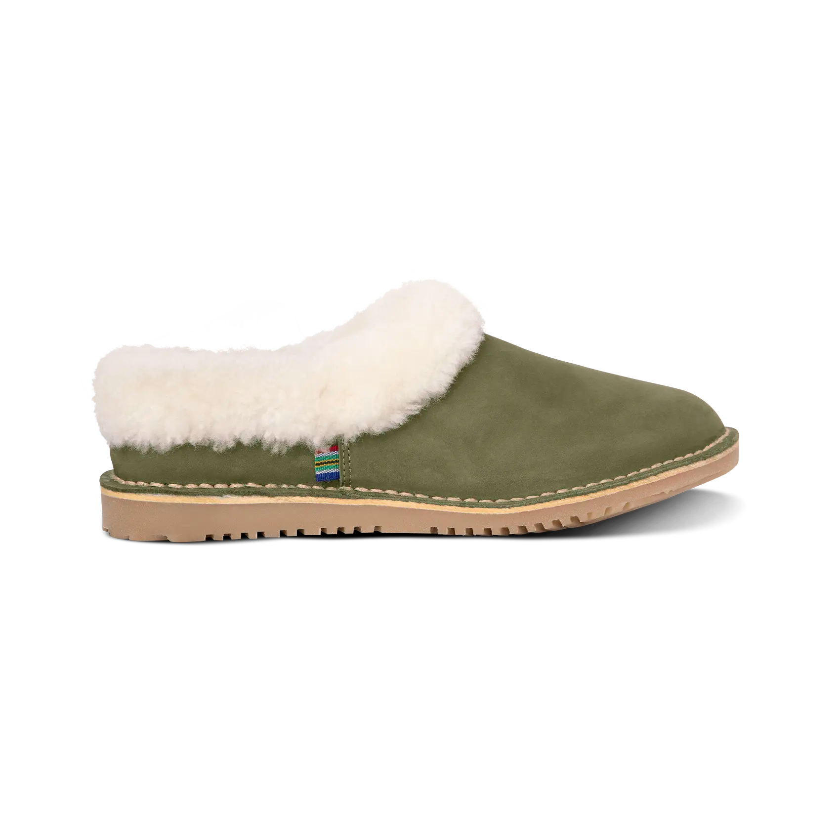 Men's slippers with a decorative pom - pom or tassel Veldskoen Slipper (Lined with Sheepskin - Leather Slipper)