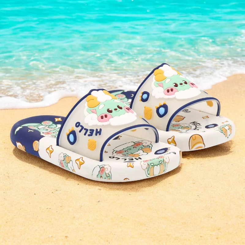 Men's slippers with a Velcro closure for easy on and off Hello kids slipper