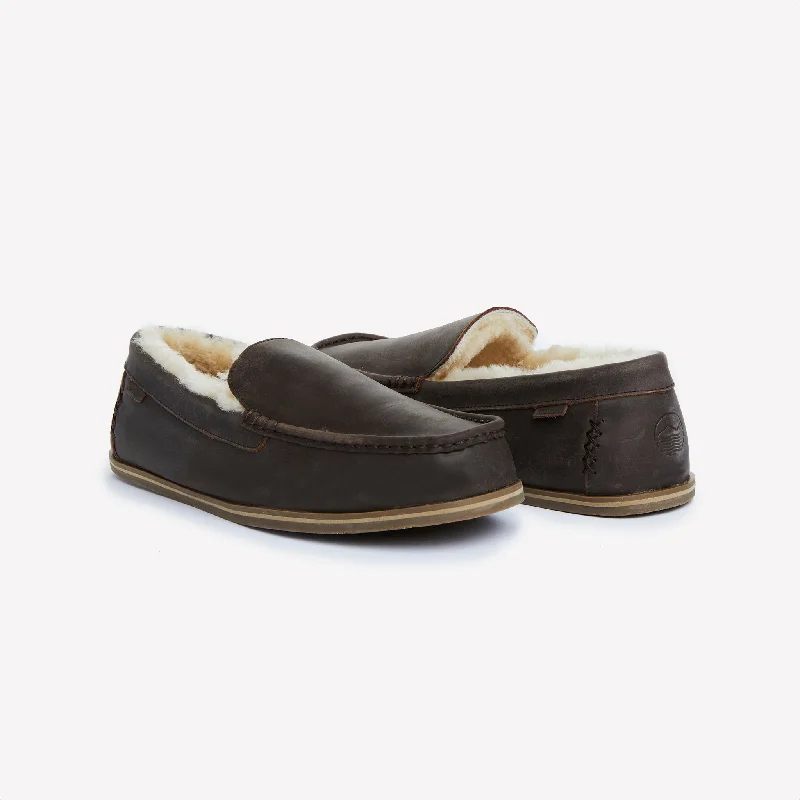 Men's slippers with a padded collar for comfort Men's Hacienda LX | Havana