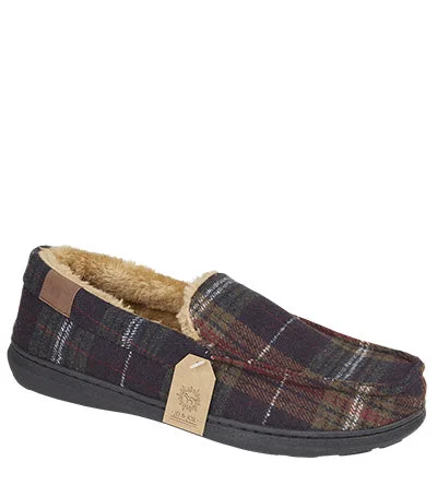 Men's slippers with a padded footbed for all - day comfort LJR GALWAY GIFT BOXED BROWN