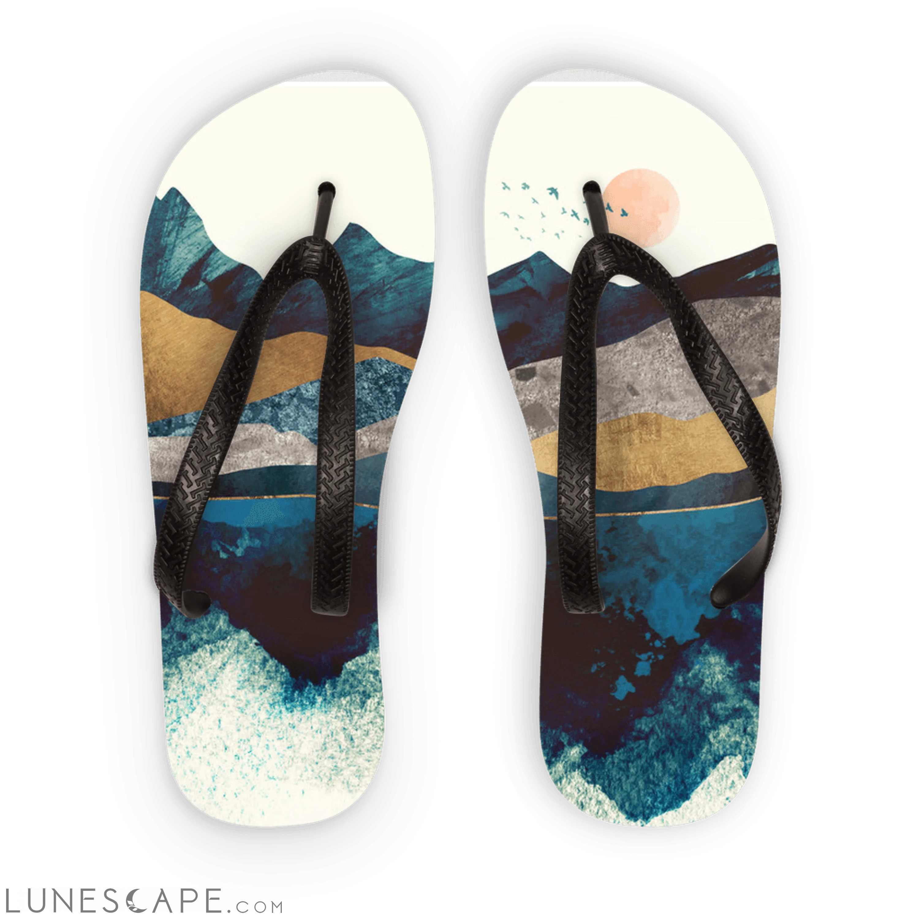 Men's leather sandals with an adjustable strap Mountain Mist Adult Flip Flops