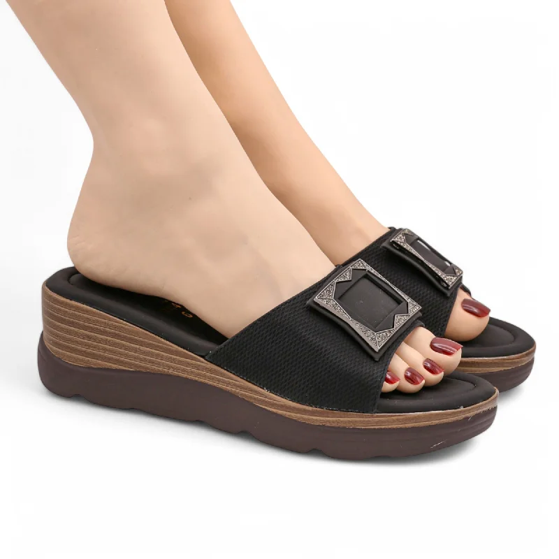 Men's slippers with a leather sole for a classic look M0617 wedge slipper