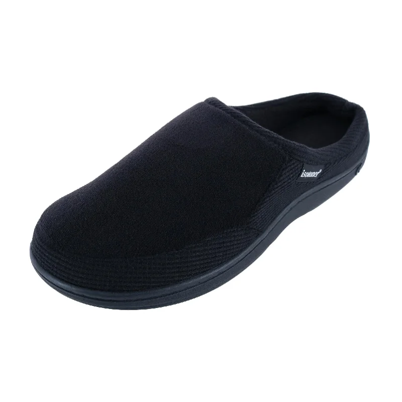Men's slippers with a shock - absorbing midsole Men's Microterry and Waffle Travis Hoodback Slipper
