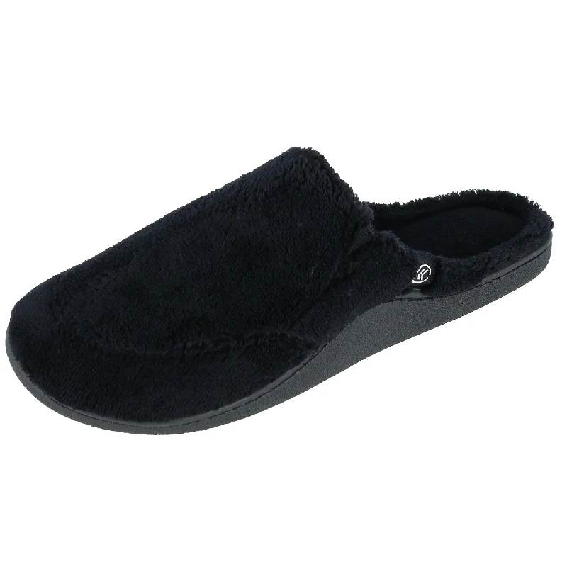 Men's slippers with a removable insole for cleaning Men's Microterry Open Back Clog Slippers