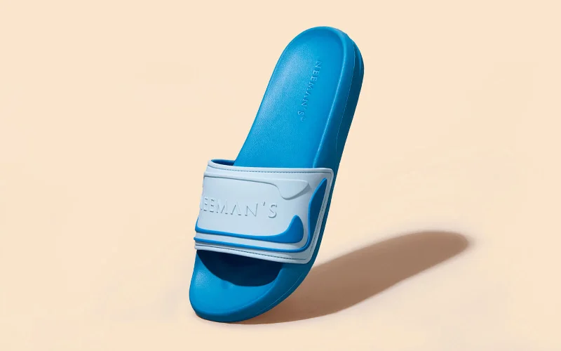 Flip - flop style men's sandals for beach wear Travel Slides : Blue