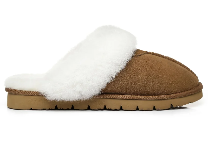 Men's slippers with a removable insole for cleaning UGG Australian Shepherd Comfortable Unisex Hedy Open Back Slippers