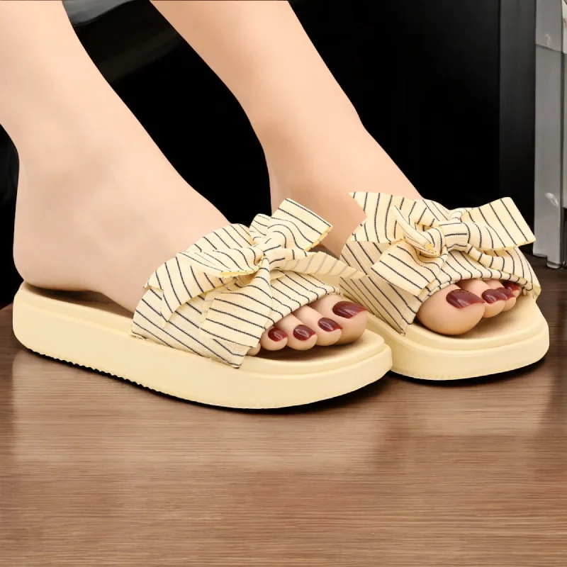 Men's slippers with a soft, flexible sole Kids candy bow