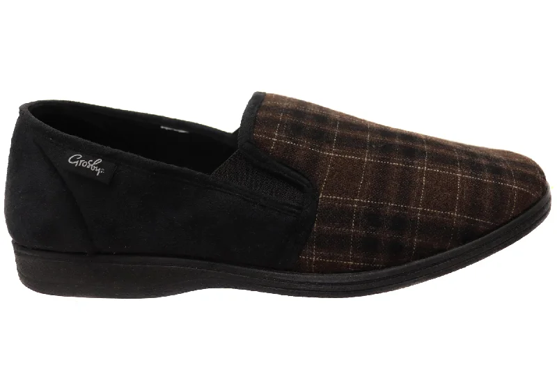 Men's slippers with a soft, flexible sole Grosby Rodger Mens Comfortable Slippers