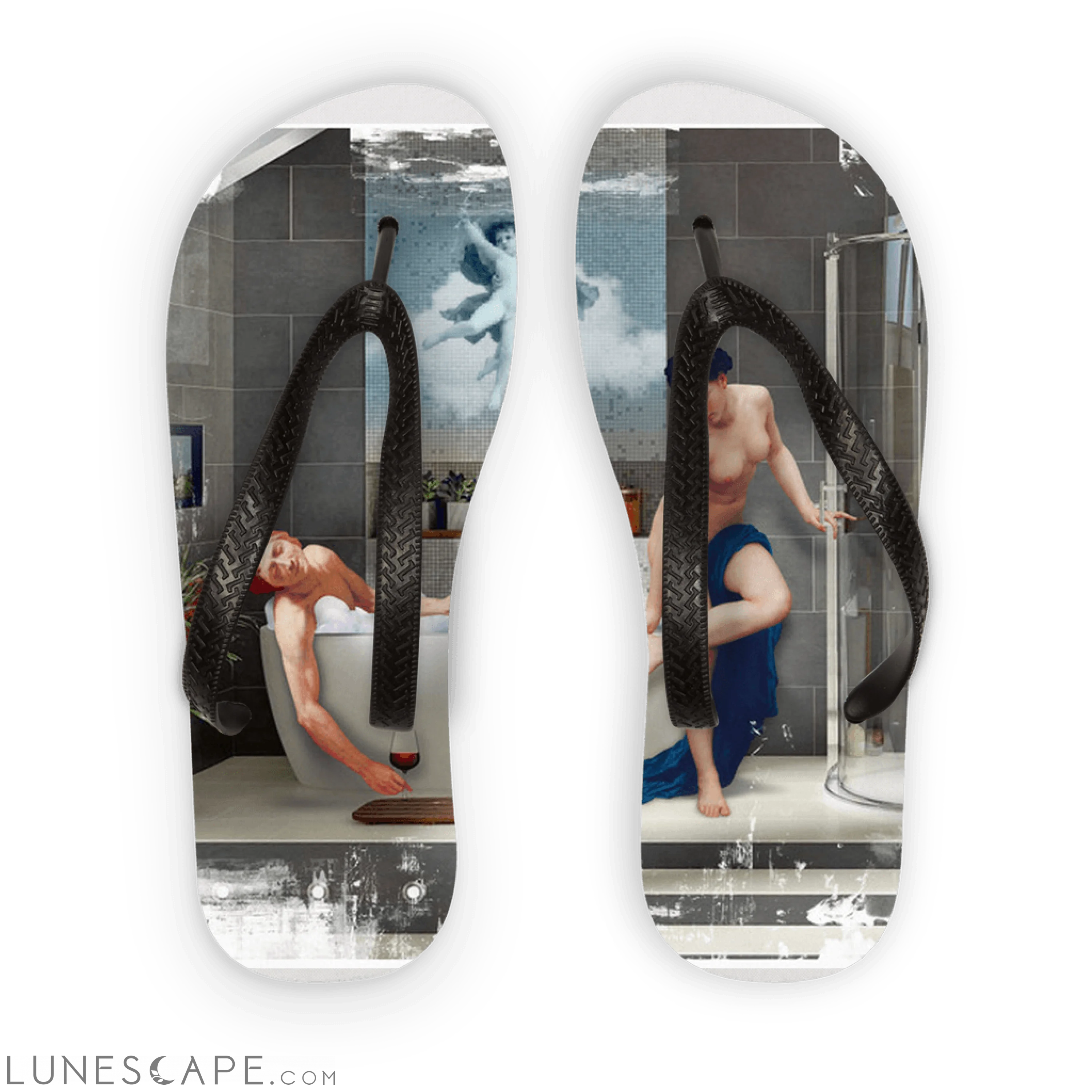 Waterproof men's sandals for water activities Roman Bath Adult Flip Flops