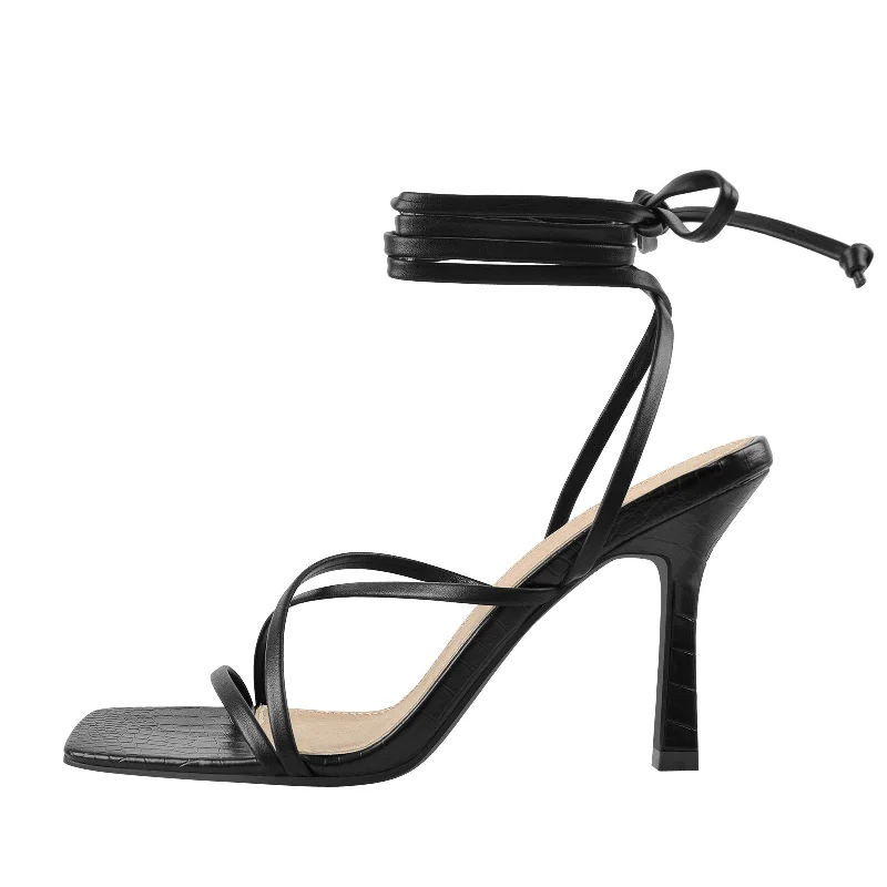 Men's sandals with a removable insole for cleaning Ankle Strap Square Toe Stiletto Sandals Men's sandals with a removable insole for cleaning Ankle Strap Square Toe Stiletto Sandals