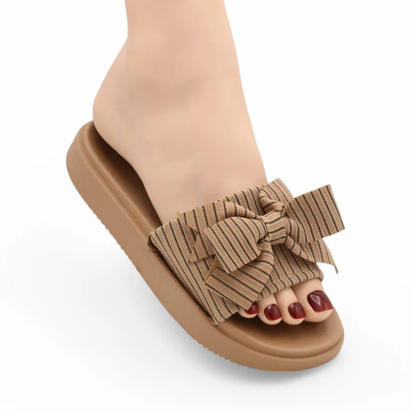 Men's slippers with a stretchy side panel for a better fit Kids candy bow