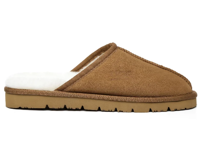 Men's slippers with a shock - absorbing midsole UGG Australian Shepherd Comfortable Unisex Mosley Open Back Slippers