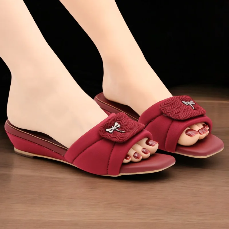 Slipper - boot style men's slippers for cold feet M0614 kitten wedge
