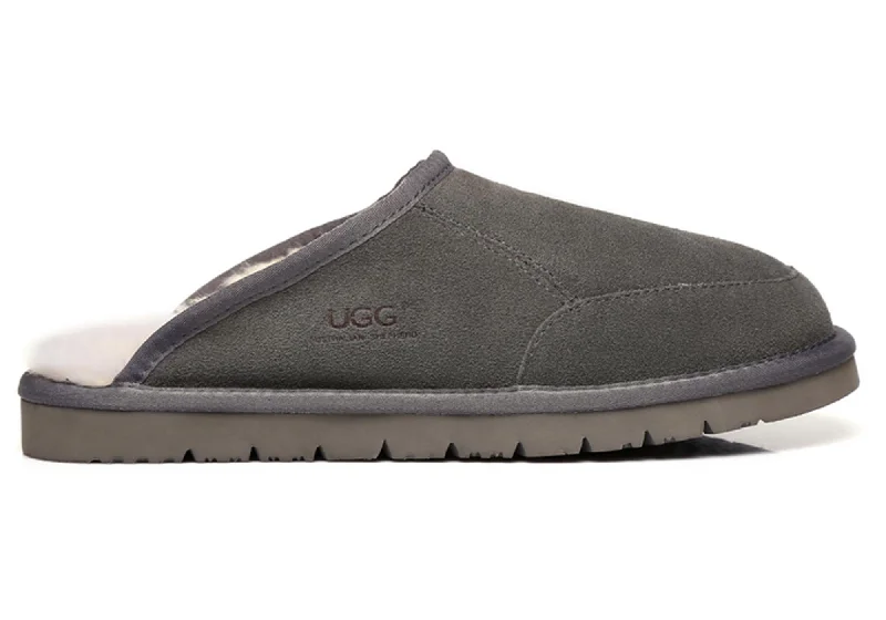 Men's slippers with a logo patch on the side UGG Australian Shepherd Comfortable Unisex Bred Scuff Slippers
