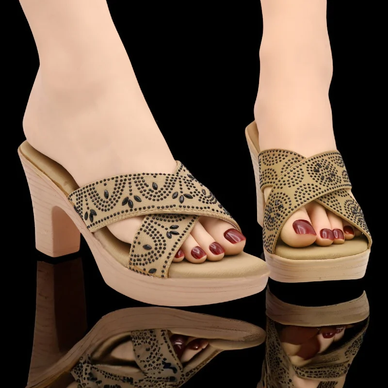 Men's slippers with a decorative pom - pom or tassel M0615 bock heel