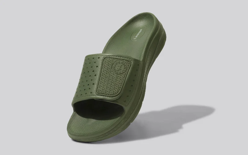 Men's sandals with a shock - absorbing insole Jumbo Slides : Olive