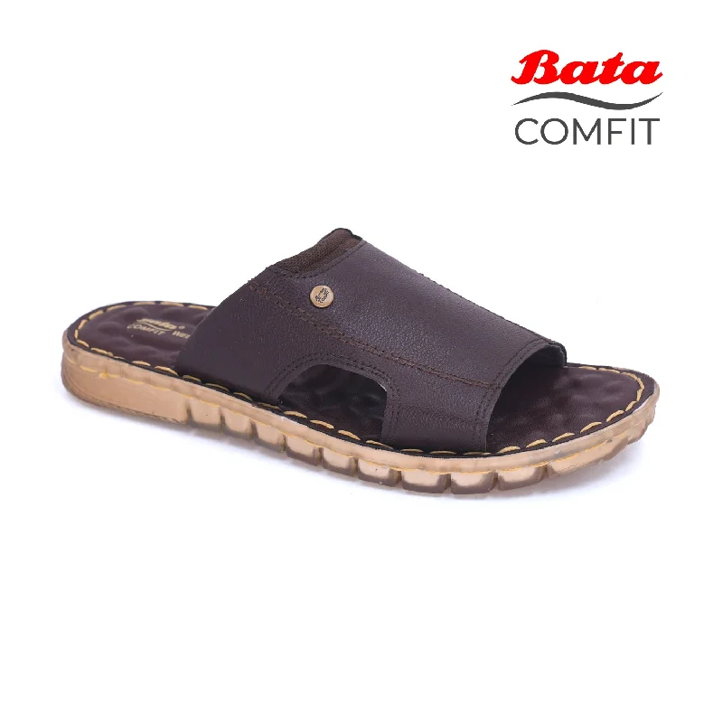 Men's slippers with a leather sole for a classic look Bata Comfit - Men